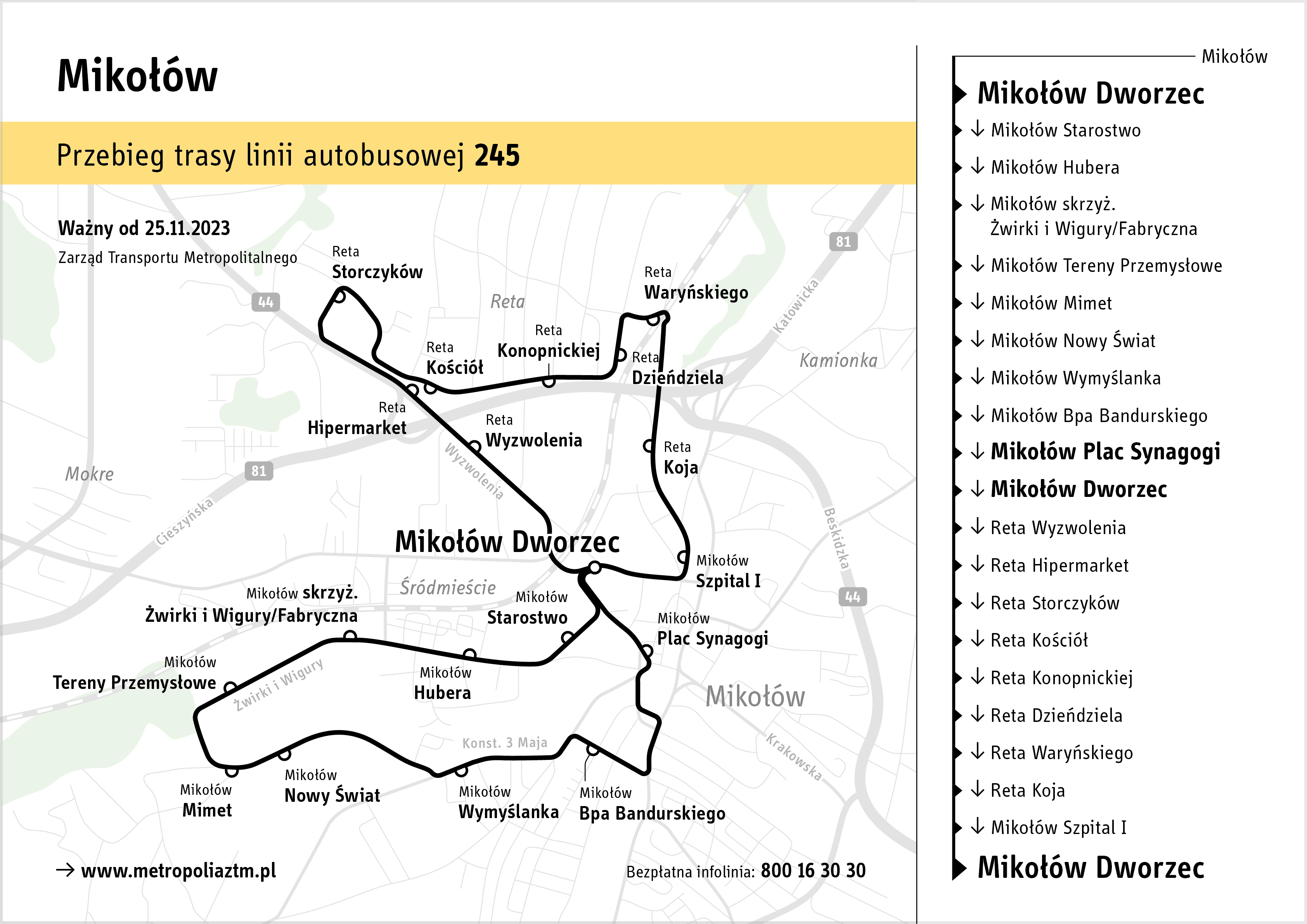 ZTM: Nastąpi poprawa sieci połączeń w Tychach, Mikołowie i Rudzie Śląskiej!